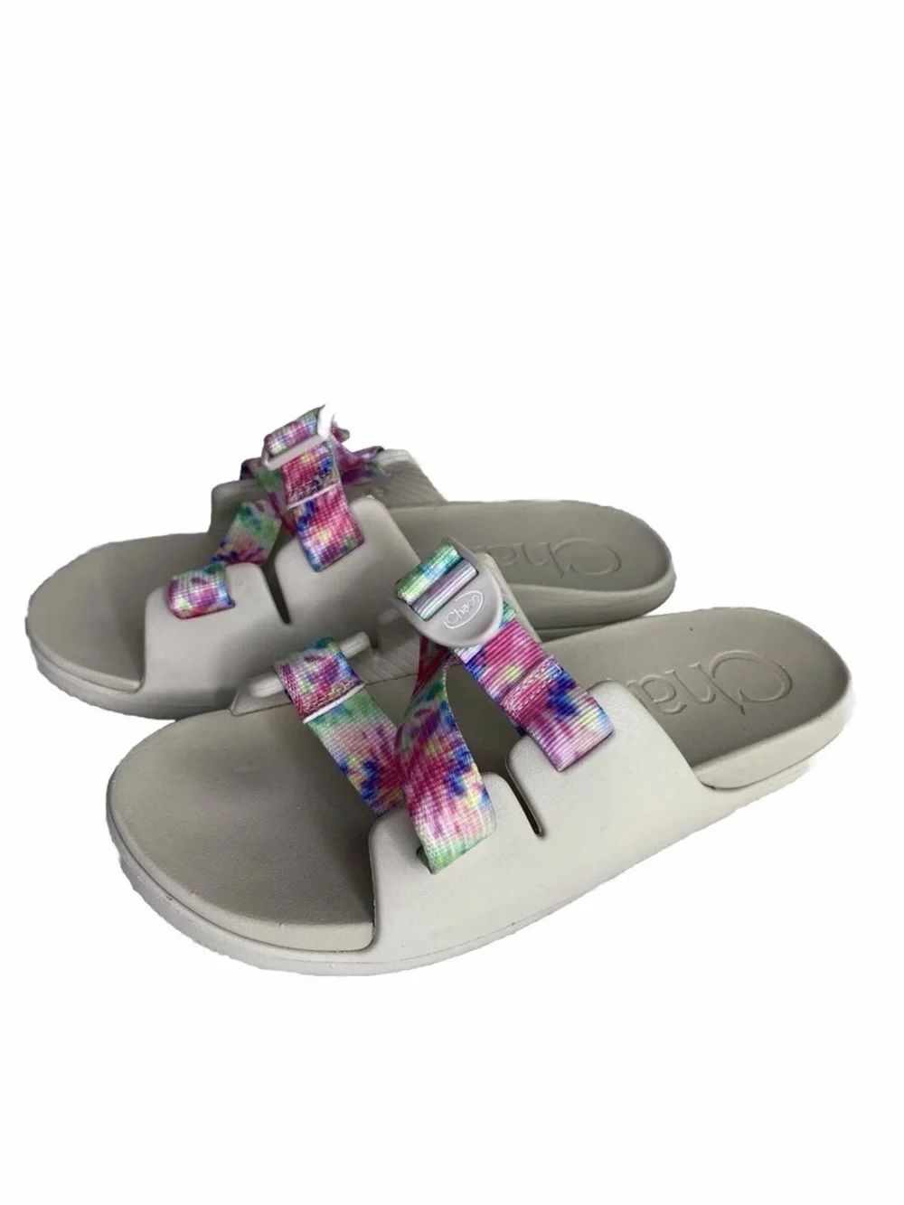 Chaco Chillos Slide Light Tie Dye Comfort waterproof Sandal Big Kids 5